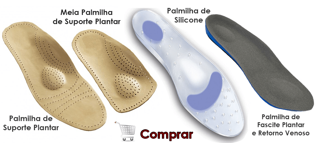 palmilhas para fascite plantar
