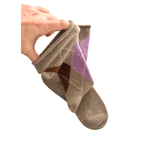 Meias de Lã Sem Punho Losangos Senhora