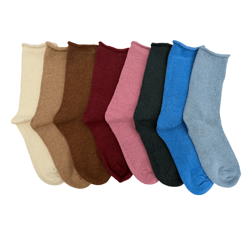 meias de lã sem punho coloridas