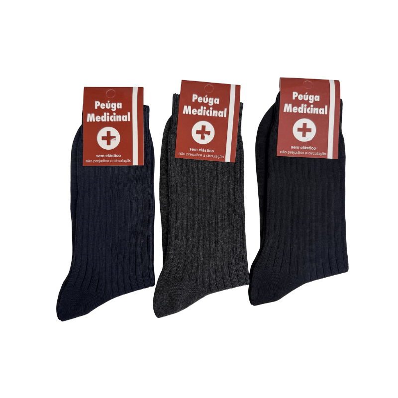 meias medicinais caneladas