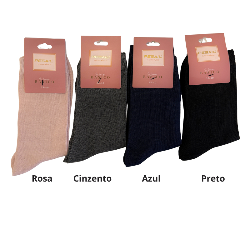 Meias Classic de Algodão de mulher