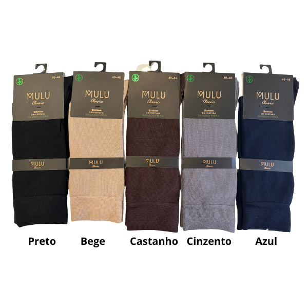 Meias Premium de Fibra de Bambu Sem Costuras