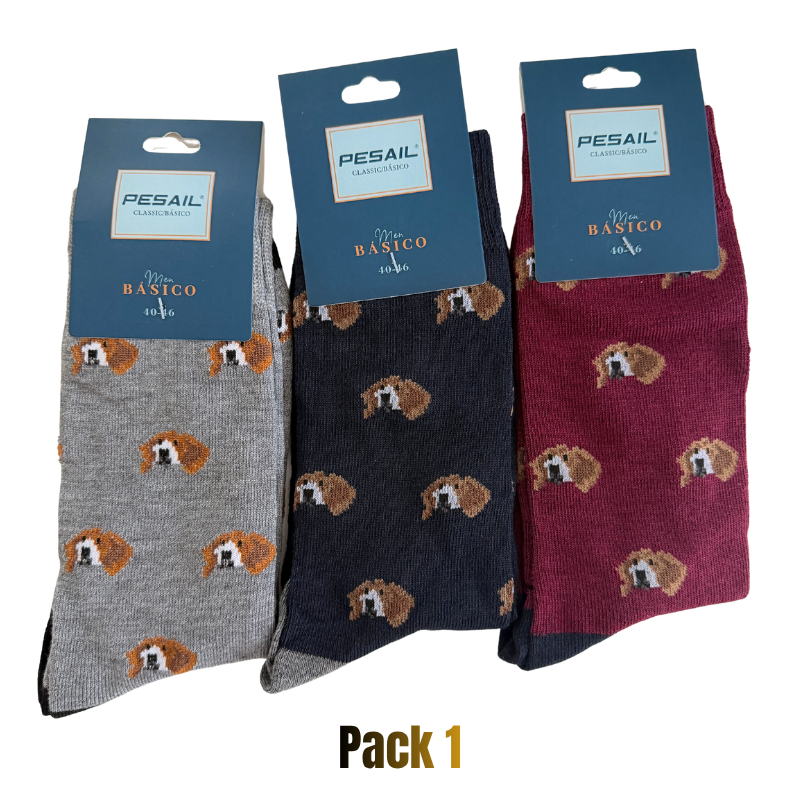 Meias de Algodão com Beagles
