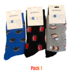 Meias de Algodão com Padrão de Comida