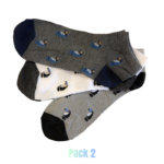 Meias Curtas de Algodão com Pinguins