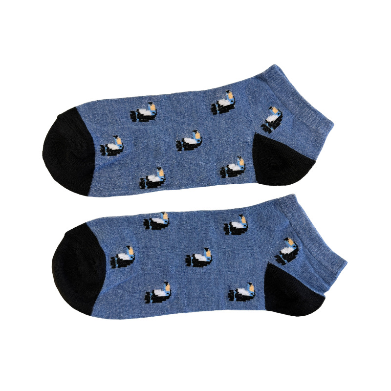 Meias Curtas de Algodão com Pinguins